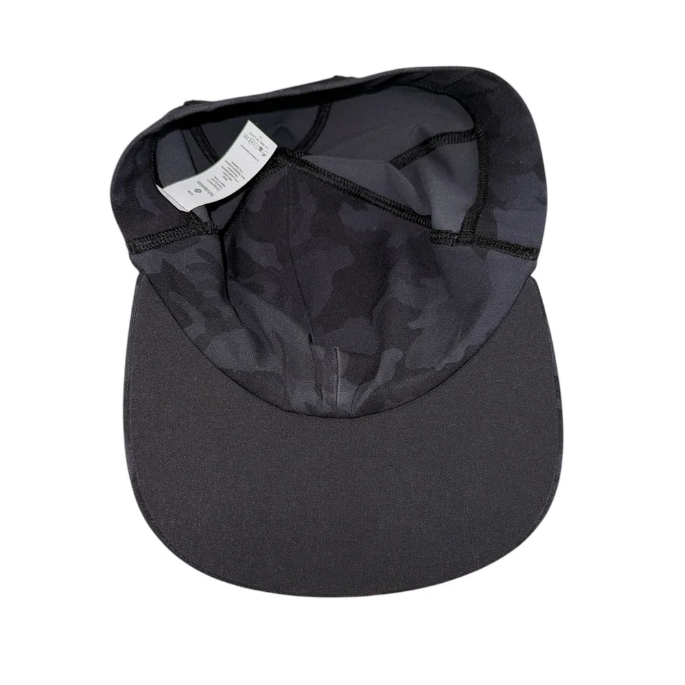 Lululemon License to Train Hat Womens S/M Pre-Owned Charcoal Camo Stretch Cap - Picture 6 of 8